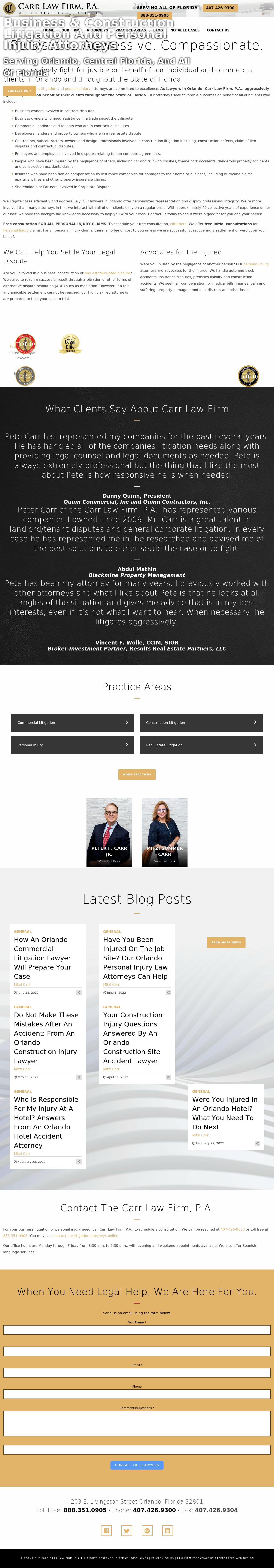 Carr Law Firm, P.A. - Orlando FL Lawyers