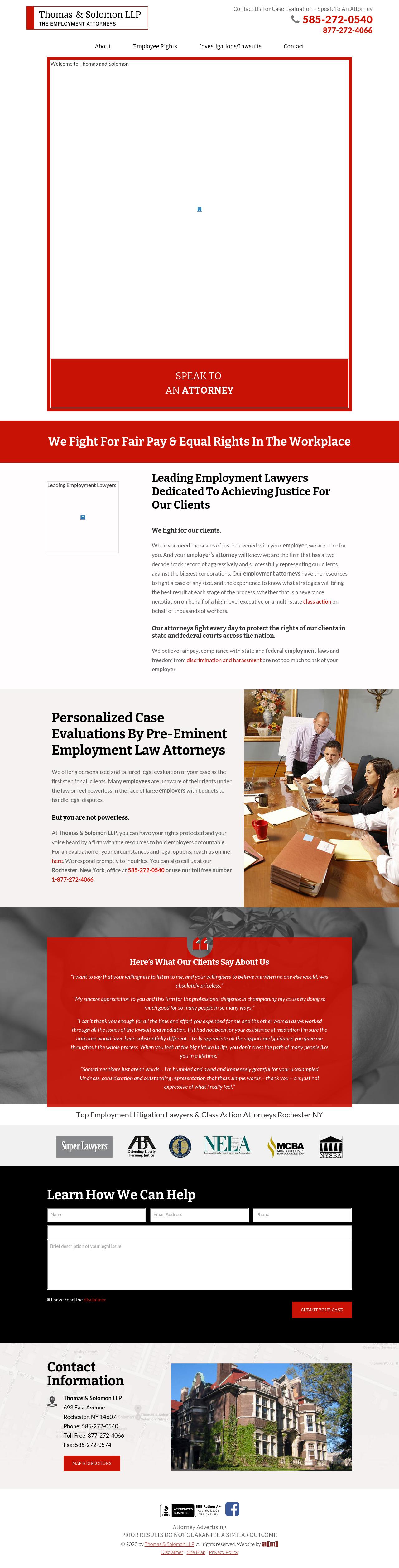 Thomas & Solomon LLP - Rochester NY Lawyers