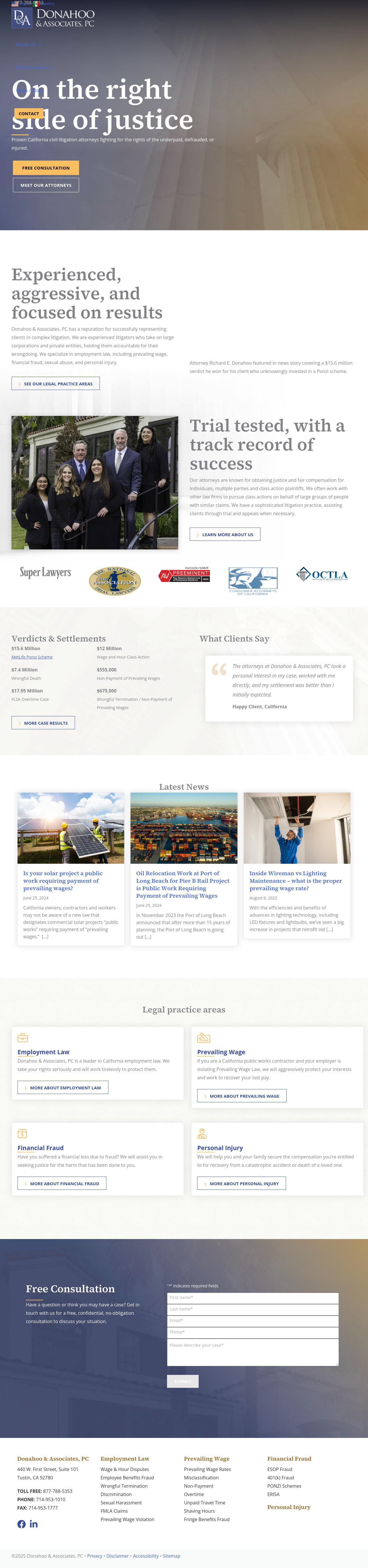 Donahoo & Associates - Tustin CA Lawyers