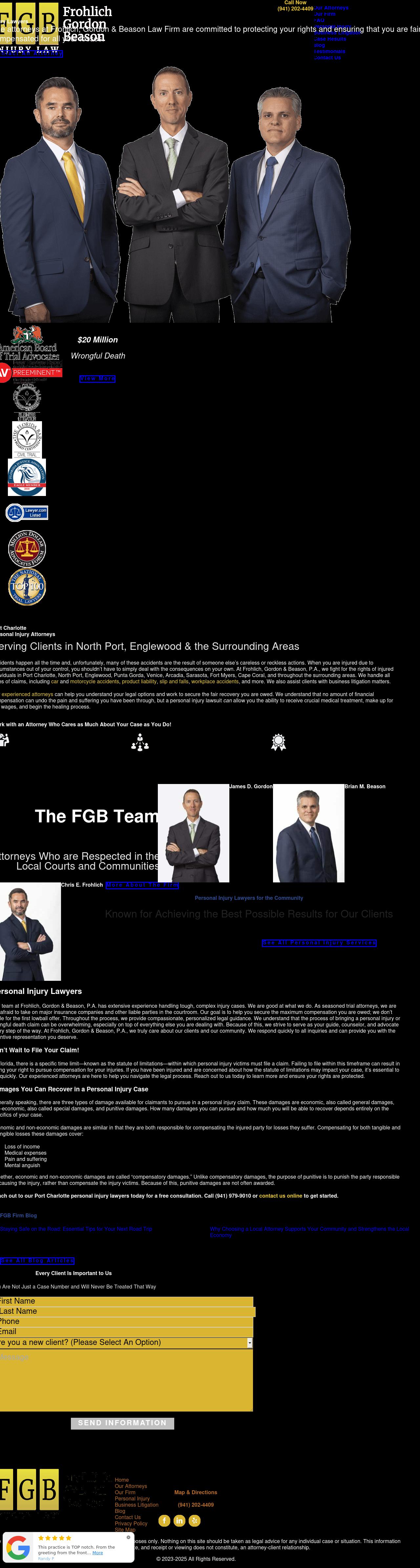 Frohlich, Gordon & Beason, P.A. - Port Charlotte FL Lawyers