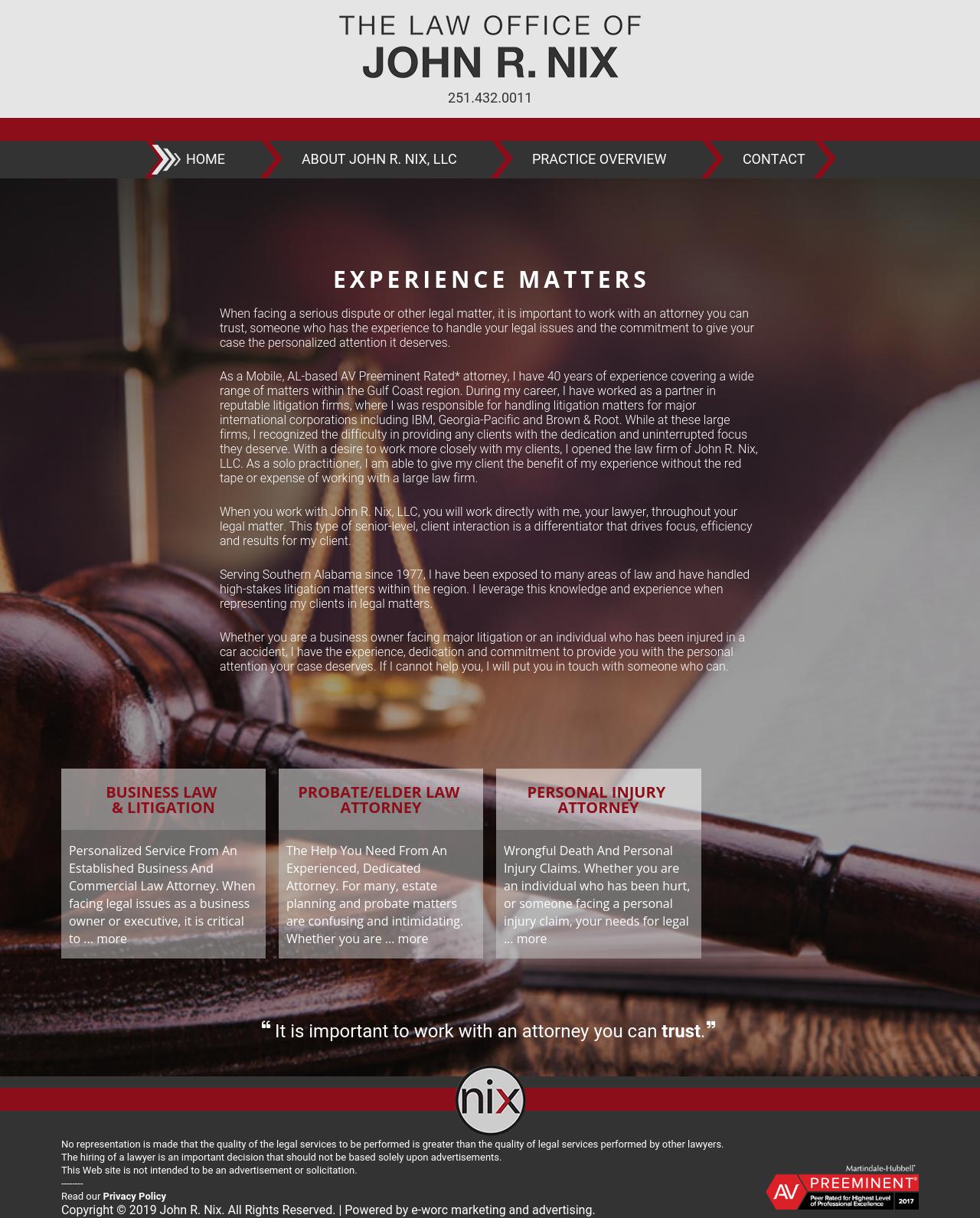 John R. Nix, LLC - Mobile AL Lawyers