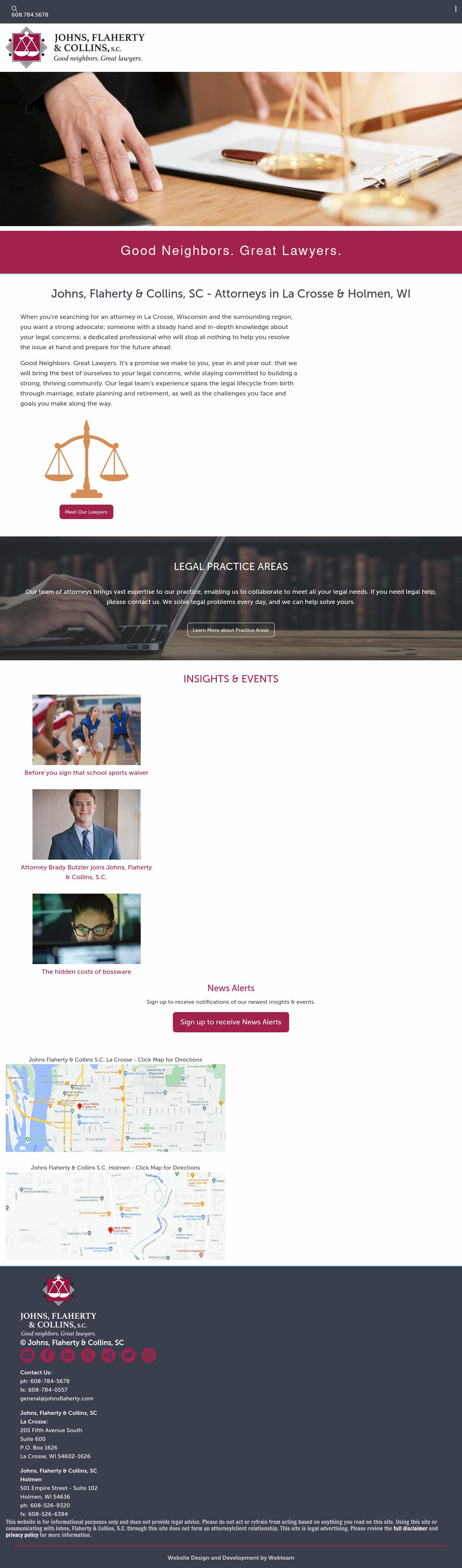 Johns, Flaherty & Collins, SC - La Crosse WI Lawyers