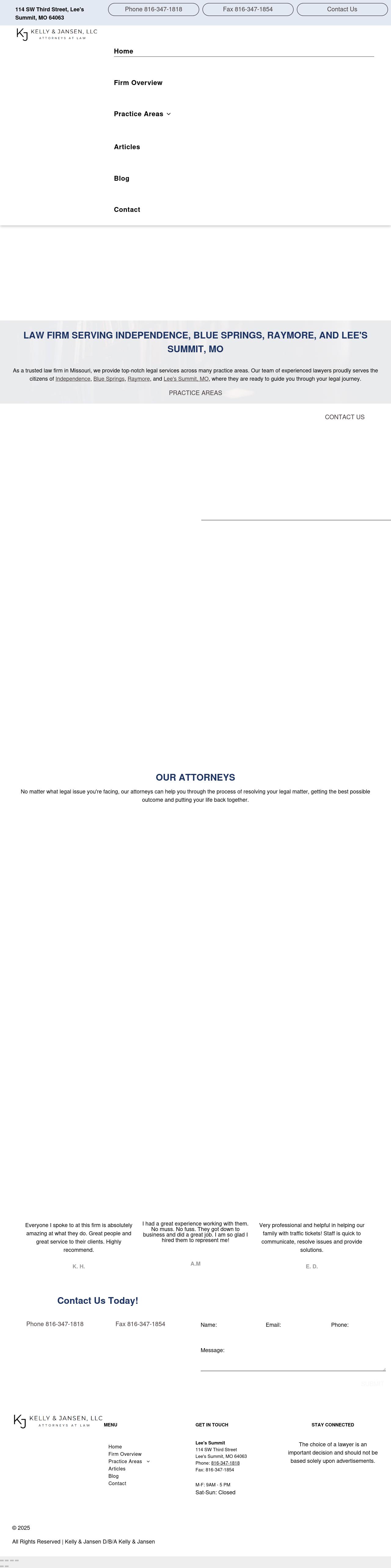 Kelly, Symonds & Reed, LLC - Lee's Summit MO Lawyers