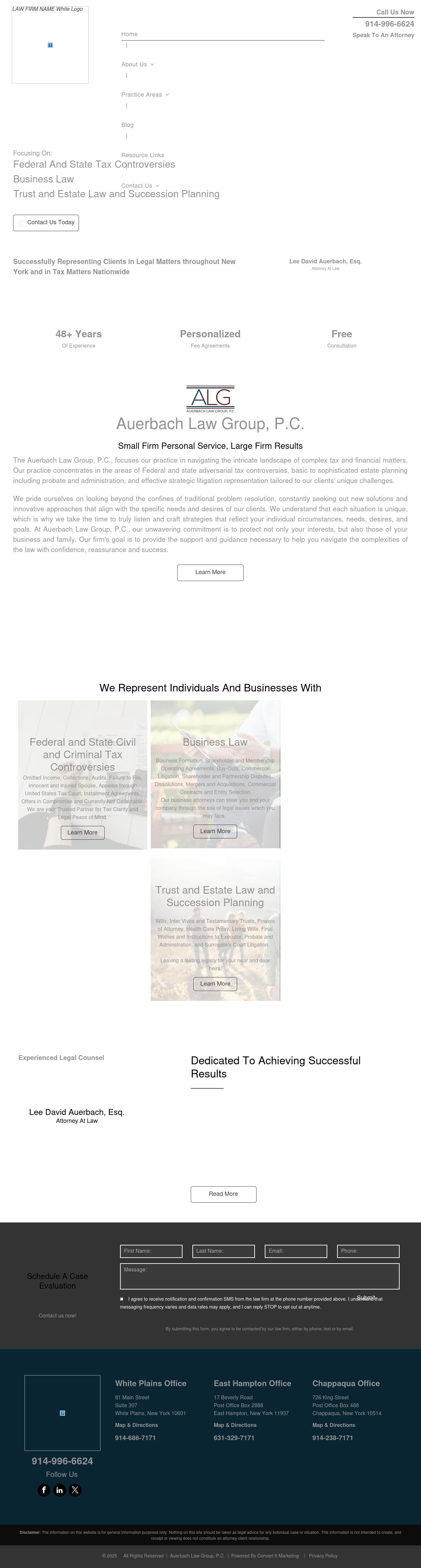 Law Offices of Lee David Auerbach, P.C. - Chappaqua NY Lawyers