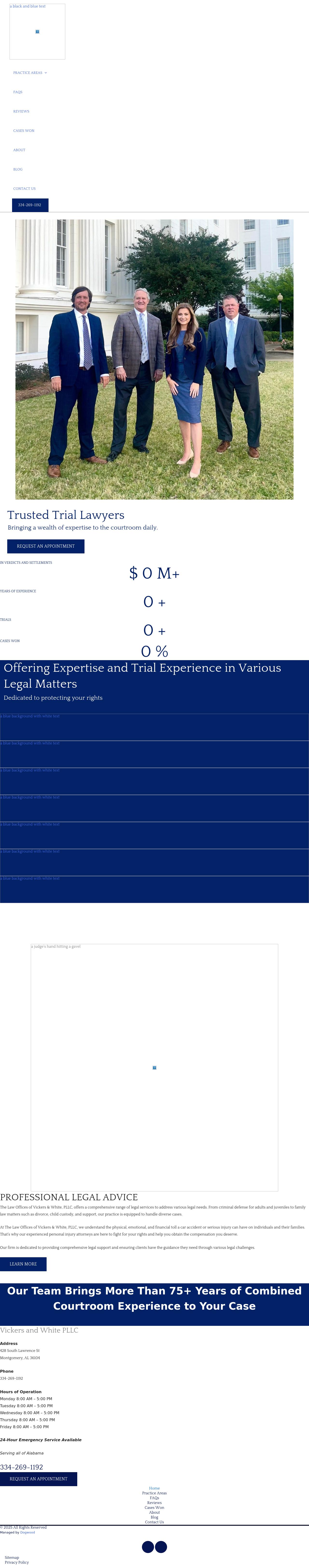 Law Offices of Vickers & White, PLLC - Montgomery AL Lawyers
