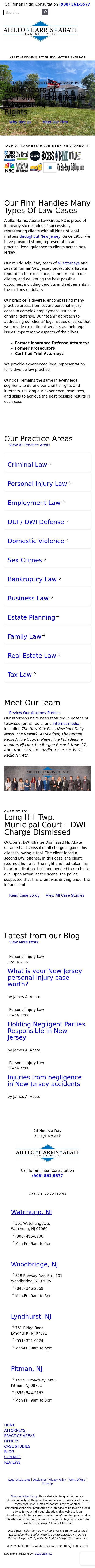 Aiello, Harris, Marth, Tunnero, Pastor & Schiffman, PC Attorneys At Law - Union NJ Lawyers