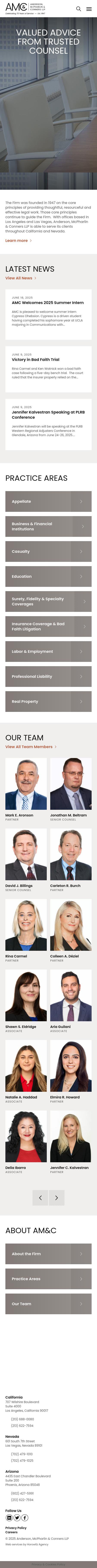 Anderson, McPharlin & Conners LLP - Ontario CA Lawyers