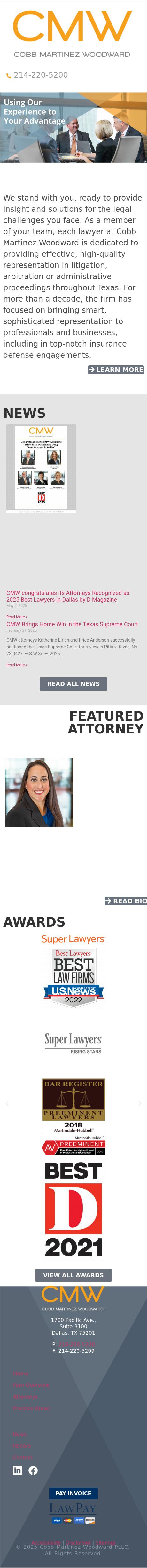 Cobb Martinez Woodward PLLC - Dallas TX Lawyers