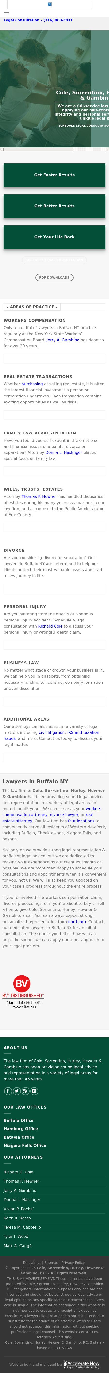 Cole, Sorrentino, Hurley, Hewner & Gambino, P.C. - Hamburg NY Lawyers