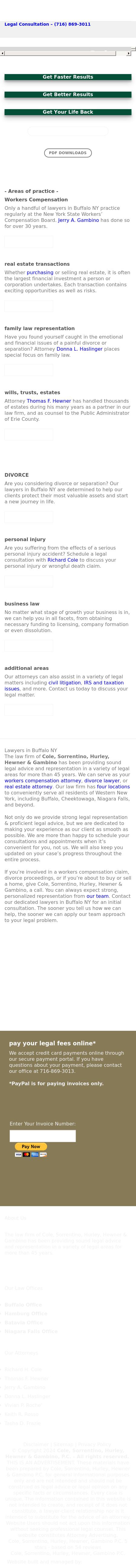 Cole, Sorrentino, Hurley, Hewner & Gambino, P.C. - Niagara Falls NY Lawyers