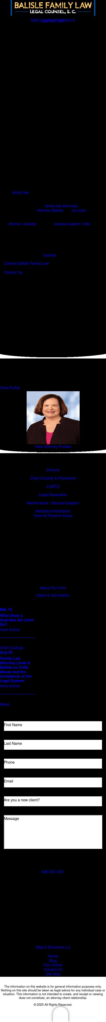 Balisle Family Law Legal Counsel, S.C. - Madison WI Lawyers