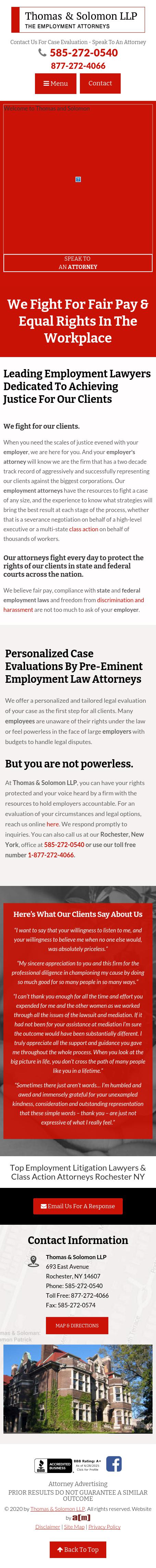 Thomas & Solomon LLP - Rochester NY Lawyers