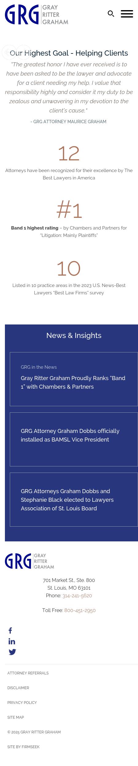 Gray, Ritter & Graham, P.C. - St. Louis MO Lawyers