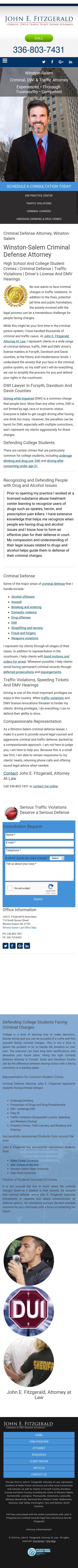 John E. Fitzgerald, Attorney At Law - Winston-Salem NC Lawyers