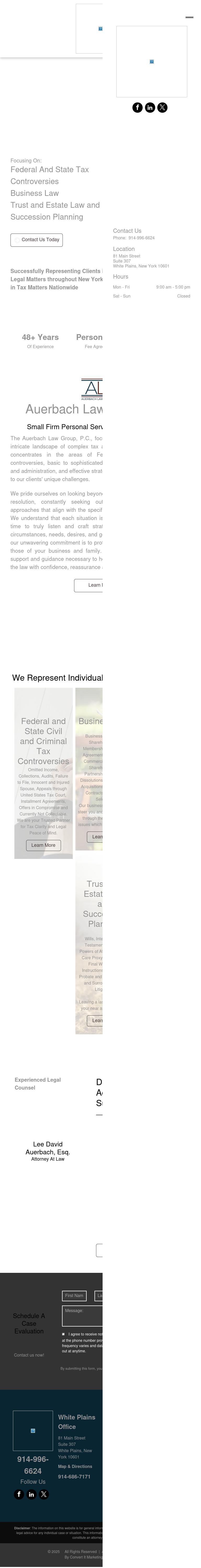 Law Offices of Lee David Auerbach, P.C. - White Plains NY Lawyers