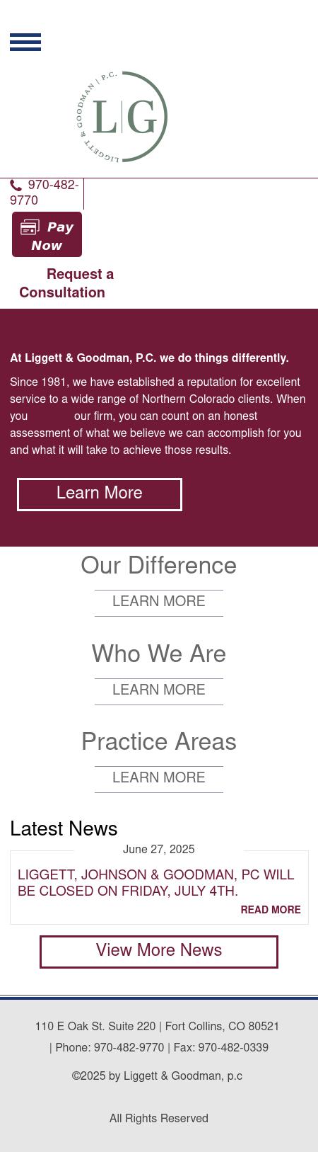 Liggett & Johnson, P.C. - Fort Collins CO Lawyers