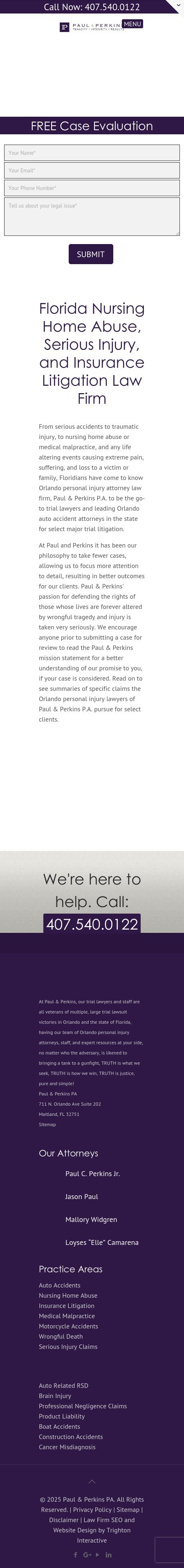 Paul & Perkins P.A. - Orlando FL Lawyers