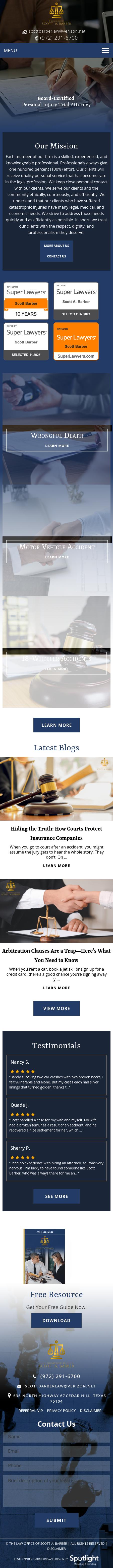 The Law Office of Scott A. Barber - Cedar Hill TX Lawyers