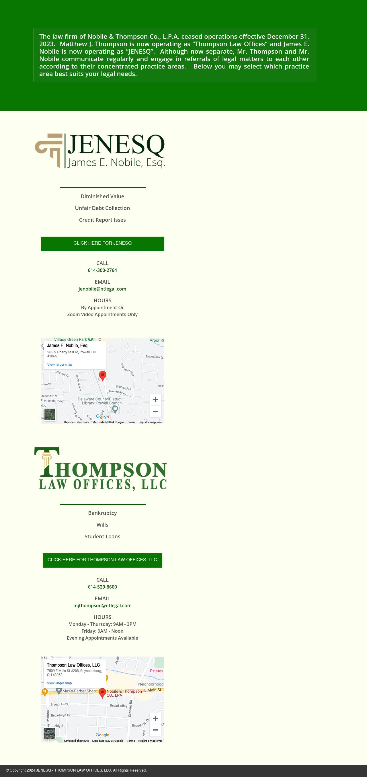 Nobile & Thompson Co., L.P.A. - Hilliard OH Lawyers