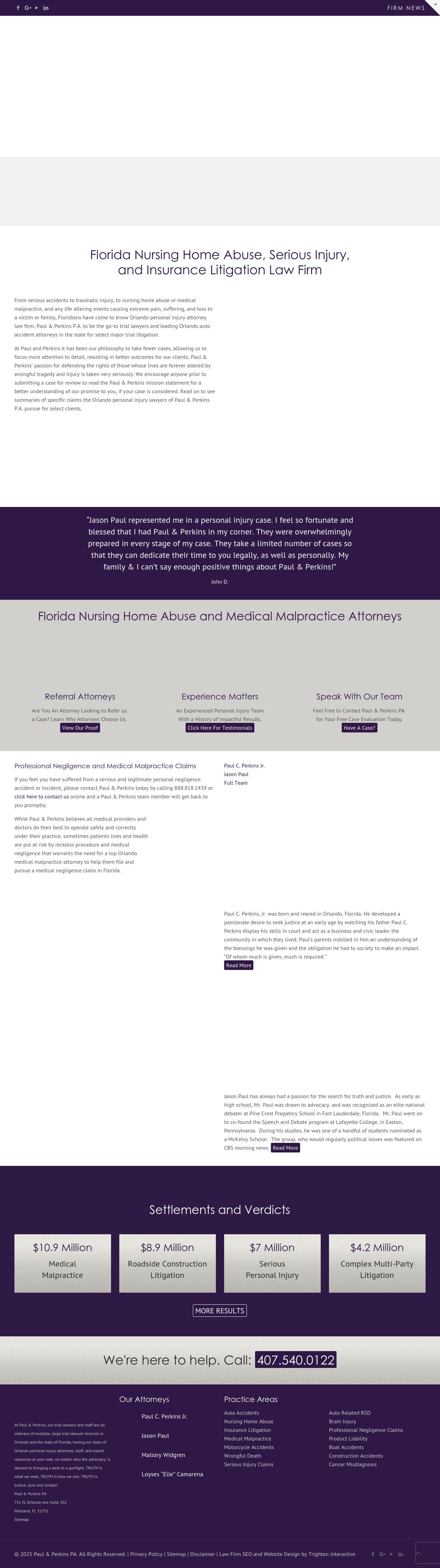 Paul & Perkins P.A. - Orlando FL Lawyers