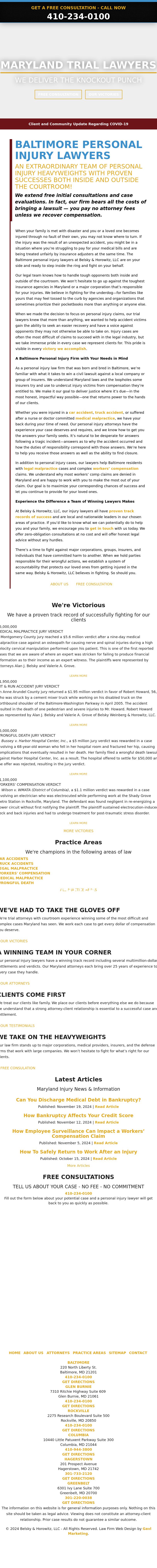 Belsky, Weinberg & Horowitz, LLC - Glen Burnie MD Lawyers