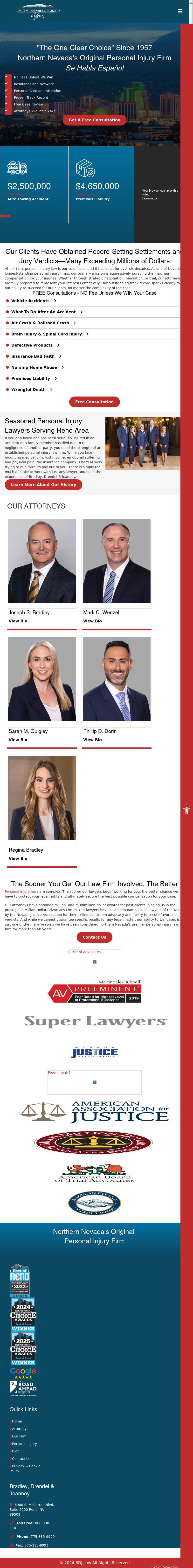Bradley Drendel & Jeanney - Reno NV Lawyers