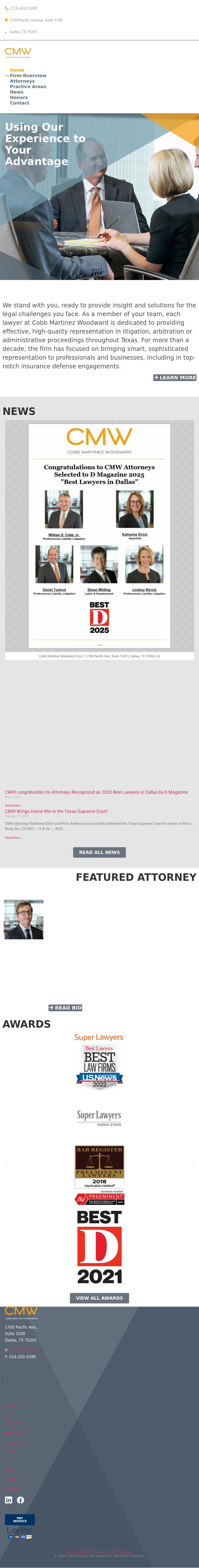 Cobb Martinez Woodward PLLC - Dallas TX Lawyers
