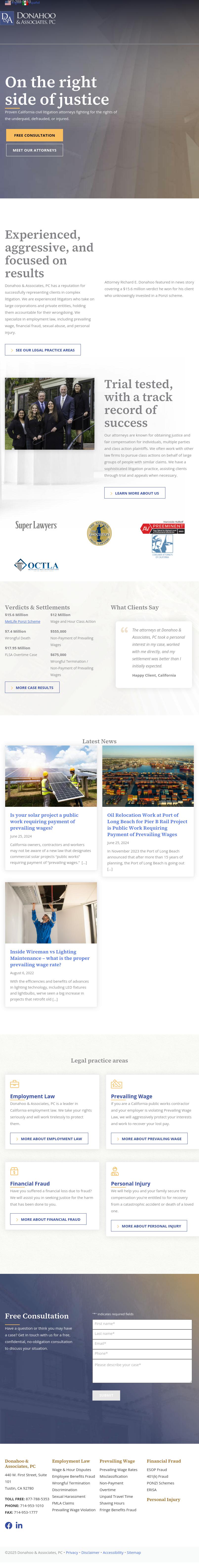Donahoo & Associates - Tustin CA Lawyers