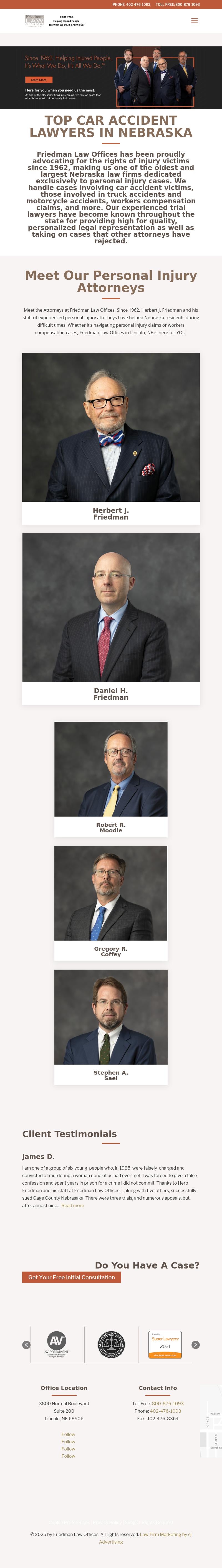 Friedman Law Offices, P.C., L.L.O. - Lincoln NE Lawyers
