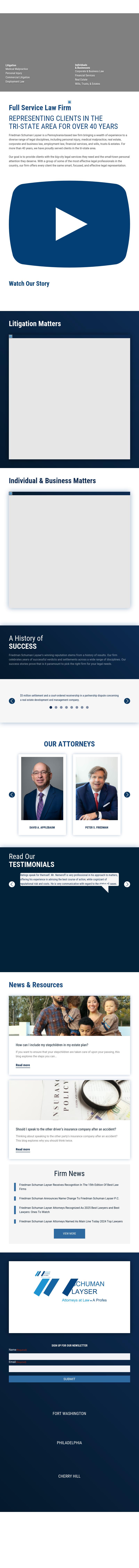 Friedman, Schuman, Applebaum and Nemeroff, P.C. - Doylestown PA Lawyers