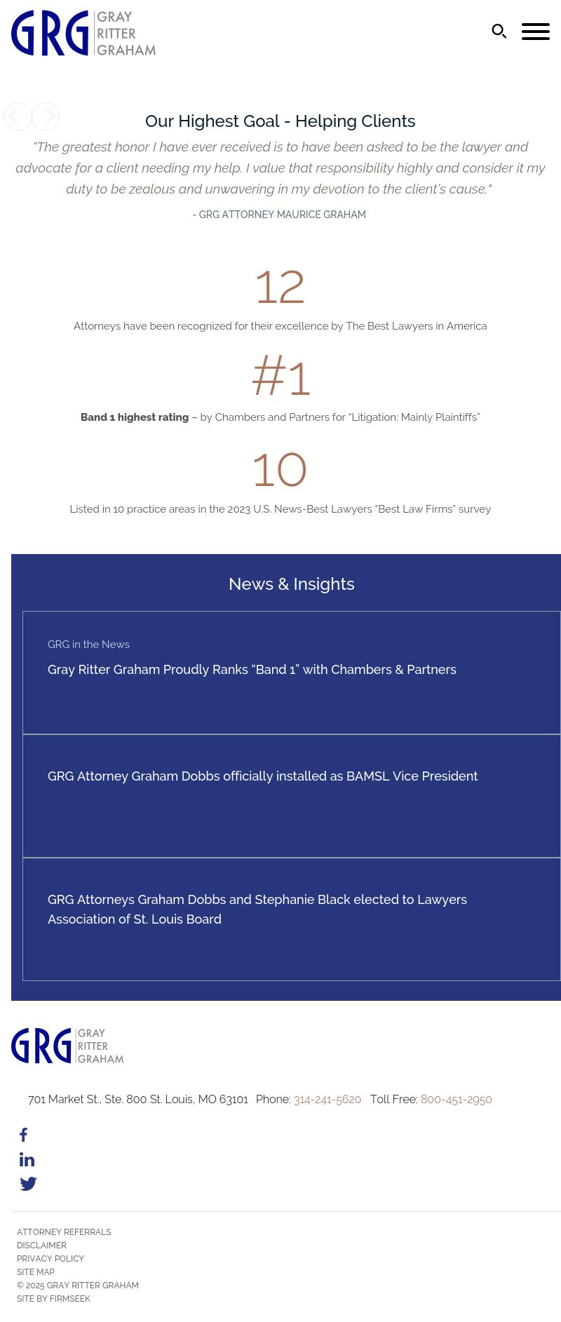 Gray, Ritter & Graham, P.C. - St. Louis MO Lawyers