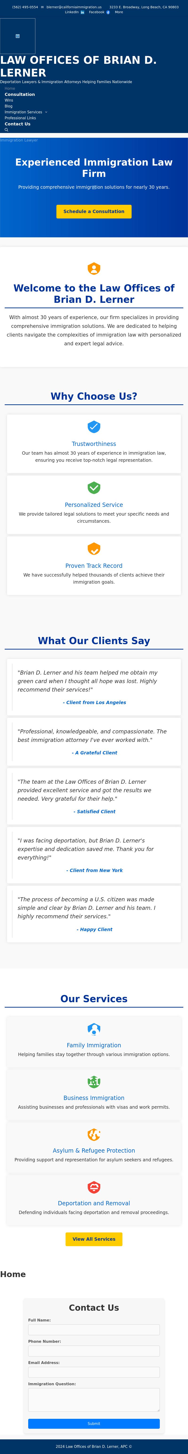 Law Offices of Brian D. Lerner - Upland CA Lawyers