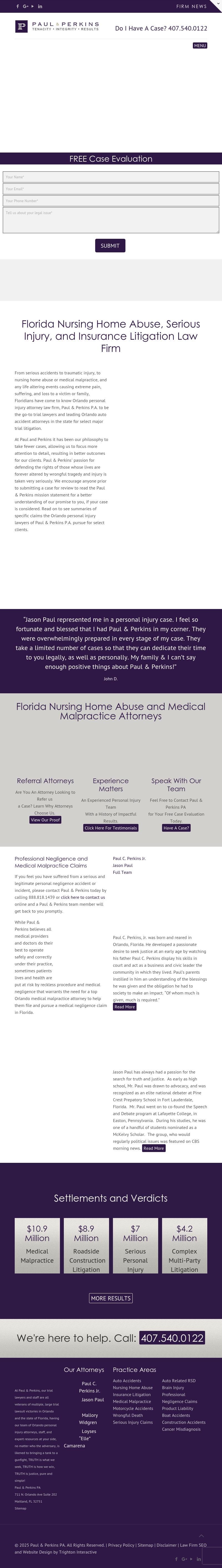 Paul & Perkins P.A. - Orlando FL Lawyers