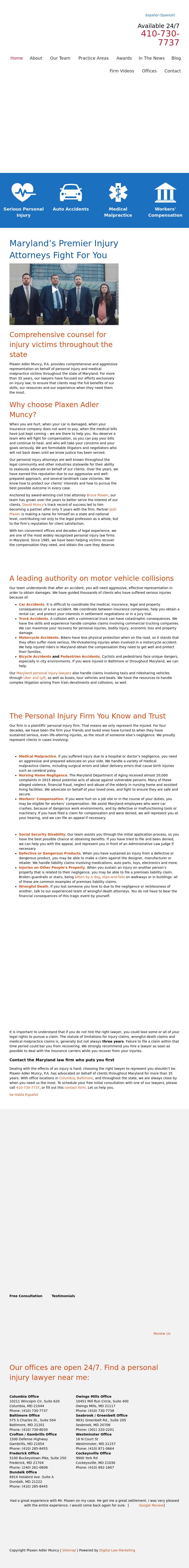 Plaxen & Adler PA - Owings Mills MD Lawyers