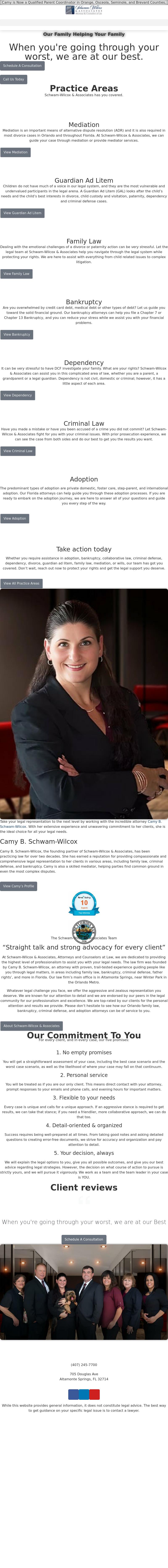 Schwam-Wilcox & Associates, Attorneys and Counselors at Law - Clermont FL Lawyers