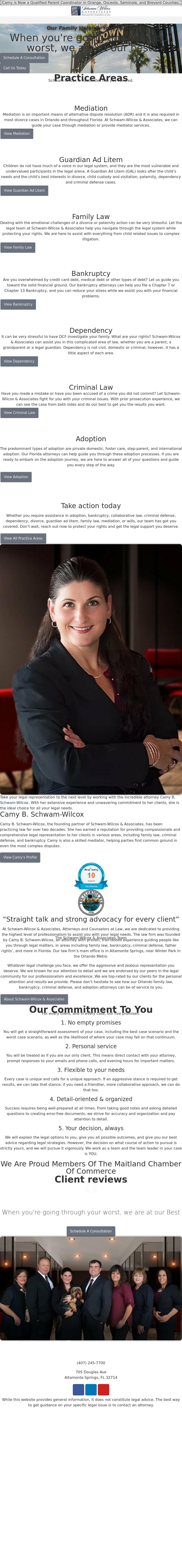 Schwam-Wilcox & Associates, Attorneys and Counselors at Law - Melbourne FL Lawyers