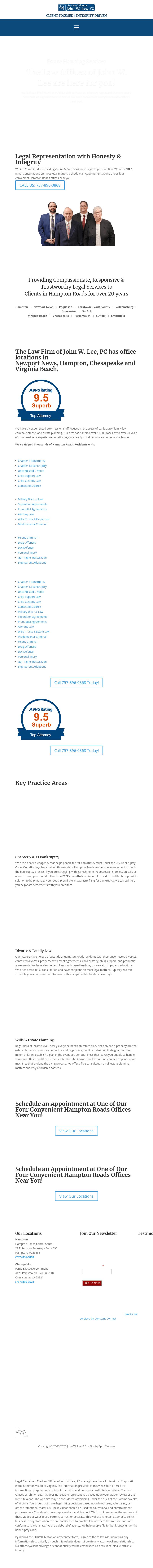 The Law Firm of John W. Lee, P.C. - Chesapeake VA Lawyers