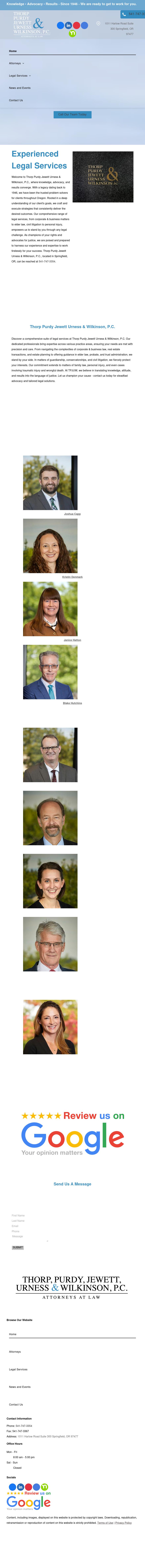 Thorp Purdy Jewett Urness & Wilkinson PC - Springfield OR Lawyers