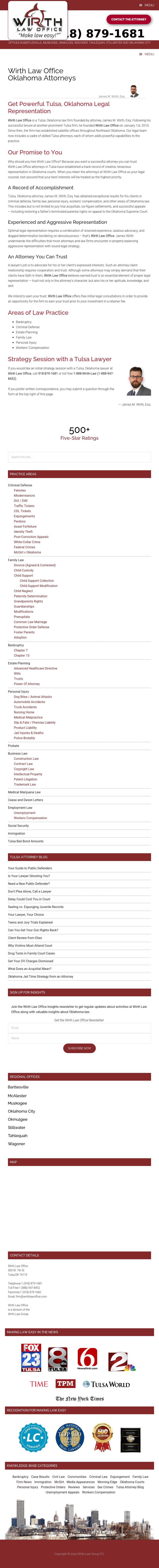 Wirth Law Office - Tulsa Attorneys - Tulsa OK Lawyers