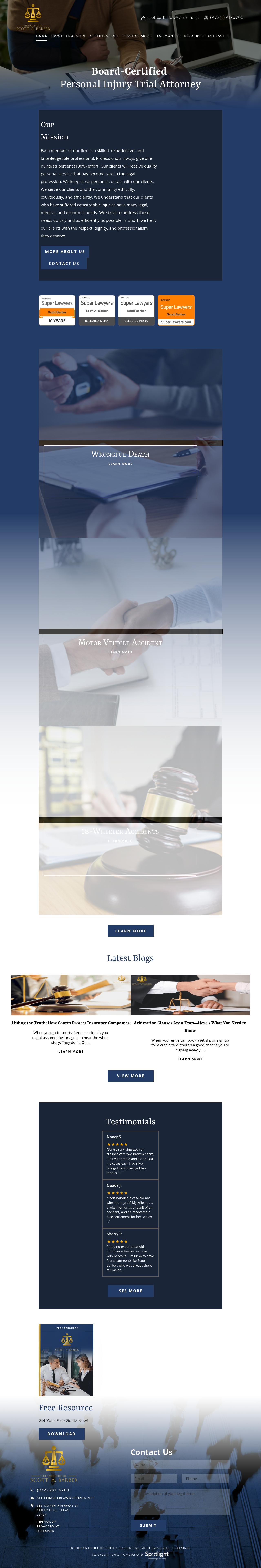 The Law Office of Scott A. Barber - Cedar Hill TX Lawyers