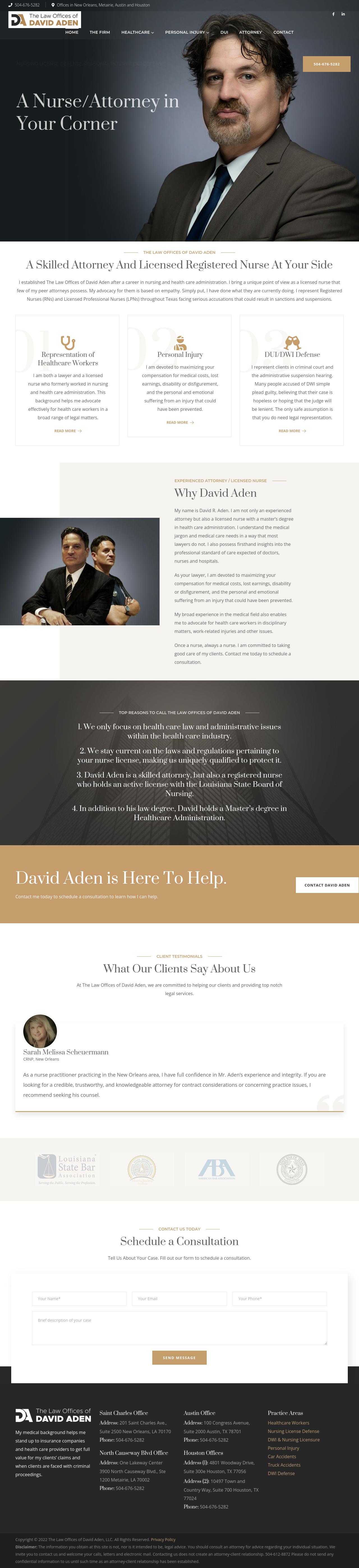 The Law Offices of David Aden - New Orleans LA Lawyers