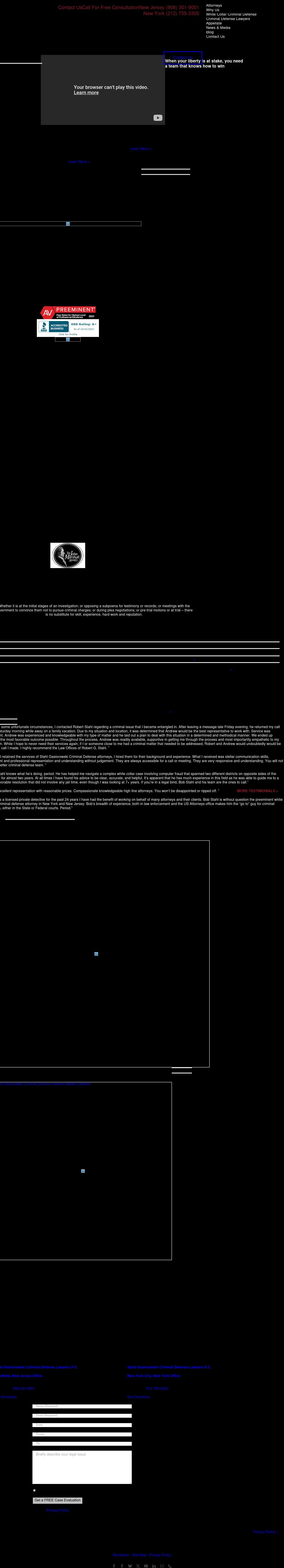 Stahl Criminal Defense Lawyers - Westfield NJ Lawyers