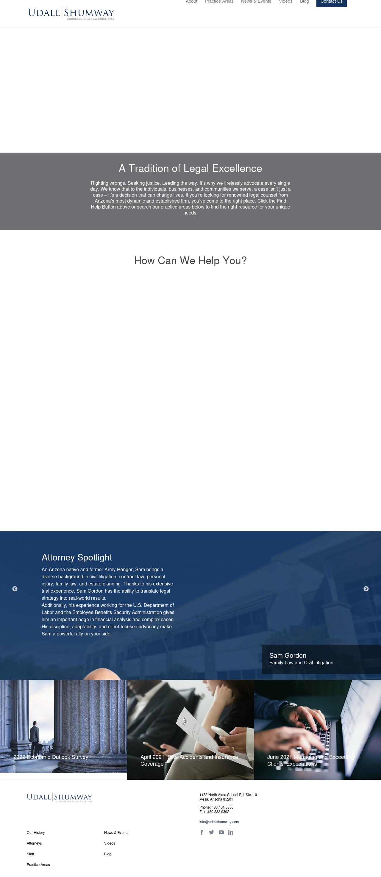 Udall Shumway PLC - Mesa AZ Lawyers