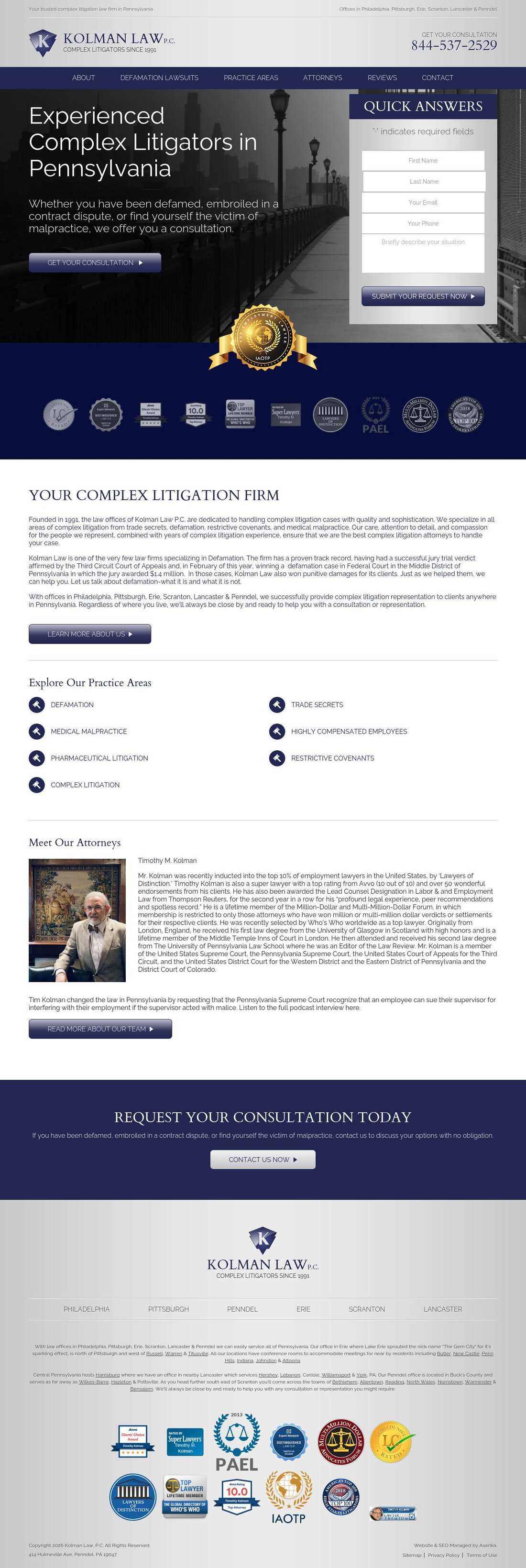 Kolman Ely, P.C. - Lancaster PA Lawyers