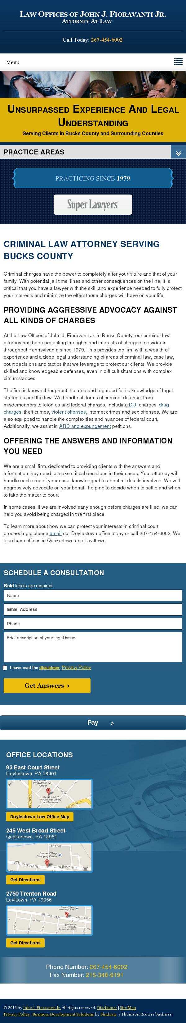 Law Offices of John J. Fioravanti Jr. - Quakertown PA Lawyers
