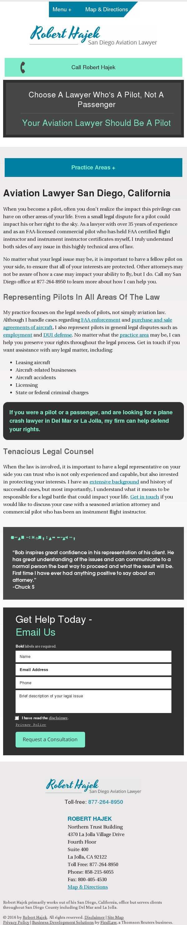 Robert Hajek - La Jolla CA Lawyers