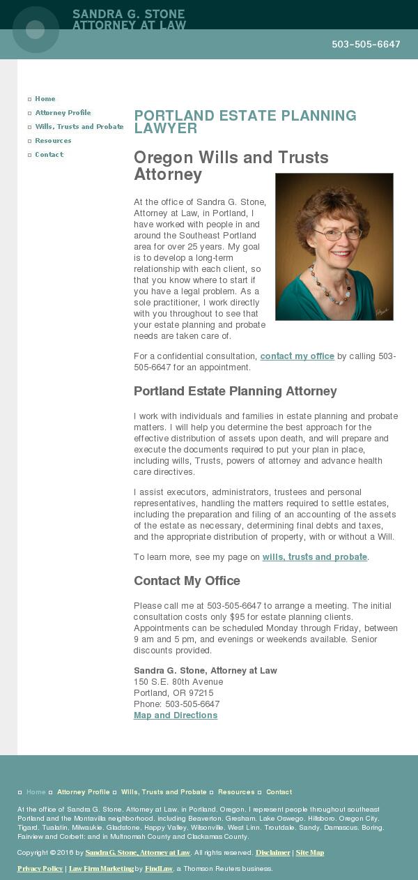 Sandra G. Stone, Attorney at Law - Portland OR Lawyers