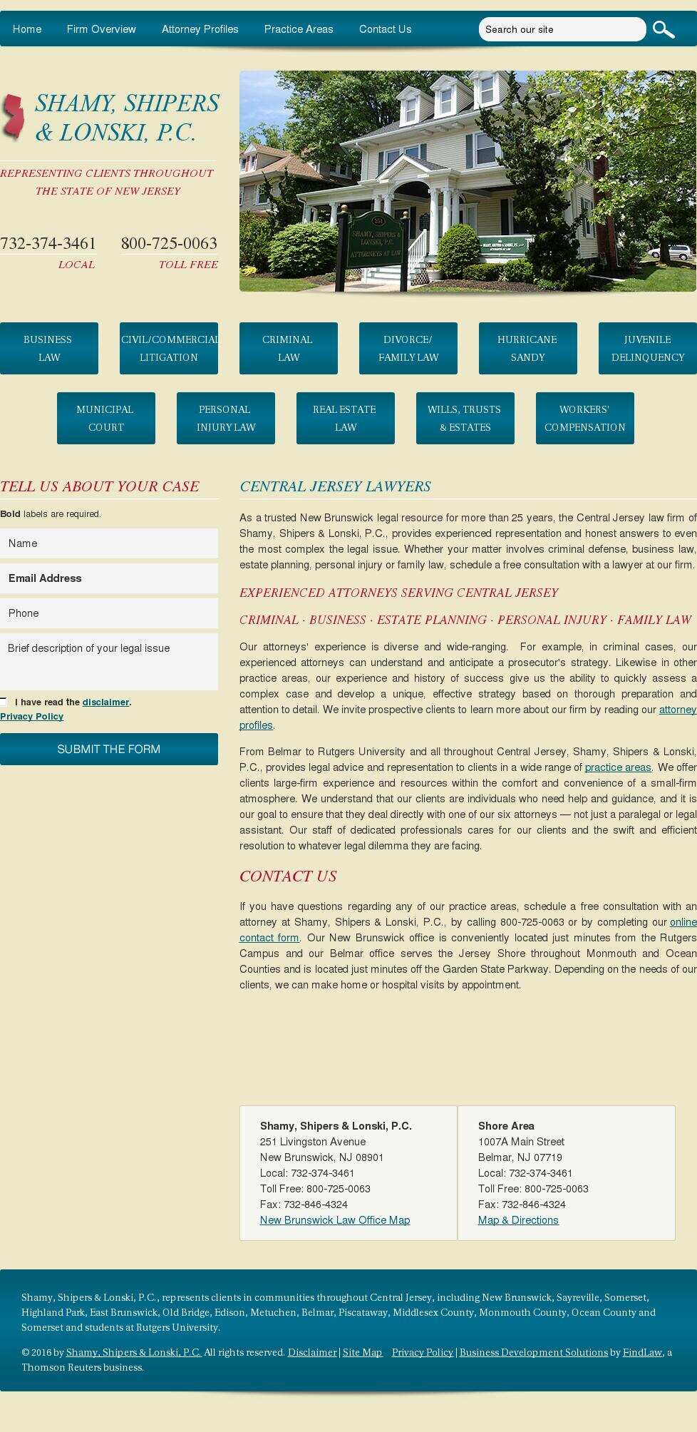 Shamy, Shipers & Lonski, P.C. - New Brunswick NJ Lawyers