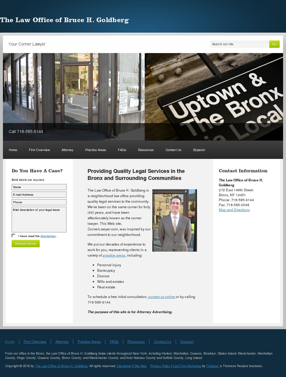 The Law Office of Bruce H. Goldberg - Bronx NY Lawyers