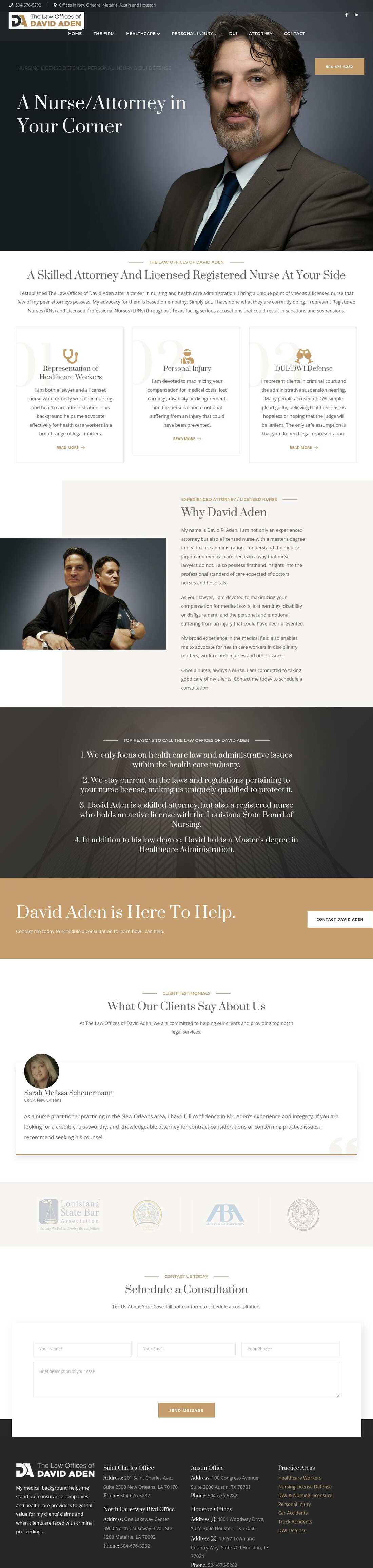 The Law Offices of David Aden - Metairie LA Lawyers
